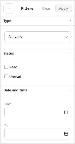 Notification filters Notification filters